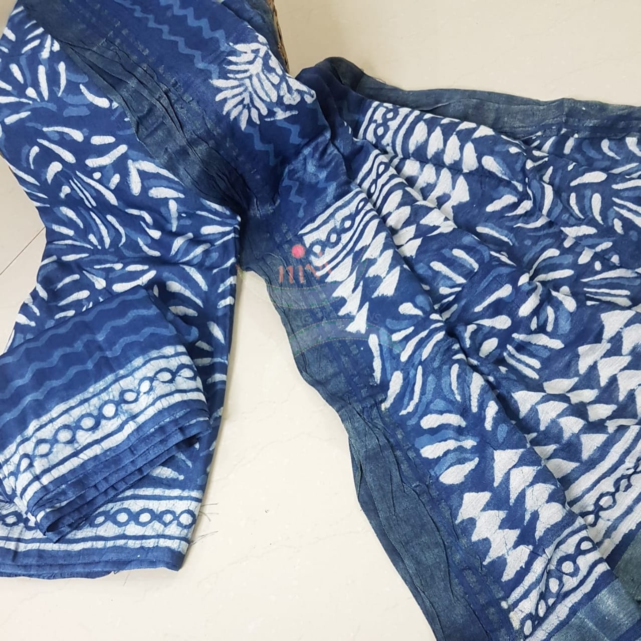 Bagalpuri Handblock bagru printed linen cotton suit set