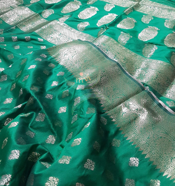 Dupion silk with resham benaras brocade saree.