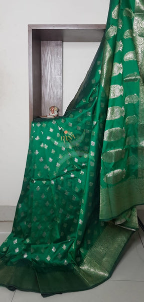 Dupion silk with resham benaras brocade saree.