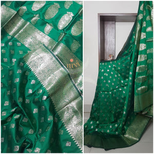 Dupion silk with resham benaras brocade saree.