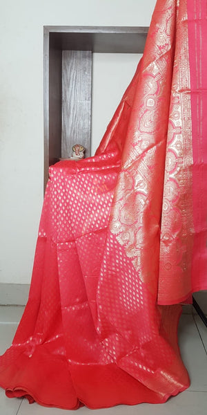 Art silk benarsi brocade saree