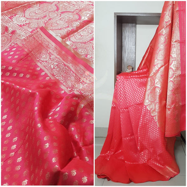 Art silk benarsi brocade saree