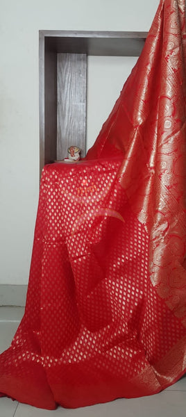 Art silk benarsi brocade saree