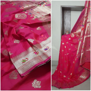 Paithani  Dupion silk with resham benaras brocade saree.