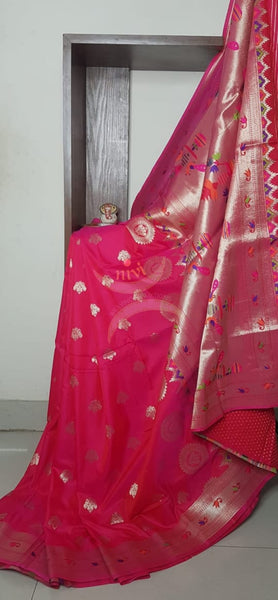 Paithani  Dupion silk with resham benaras brocade saree.