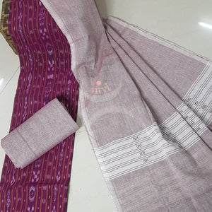 Handloom cotton sambalpuri woven suit set