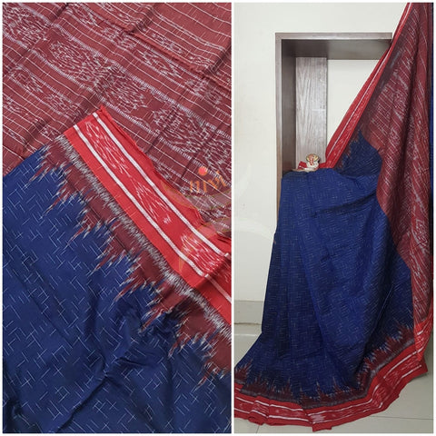 Handloom sambalpuri woven merserised pure cotton saree.