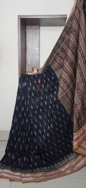 Handloom sambalpuri woven merserised pure cotton saree.