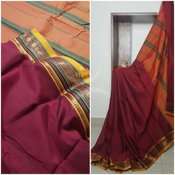 Merserised south cotton saree