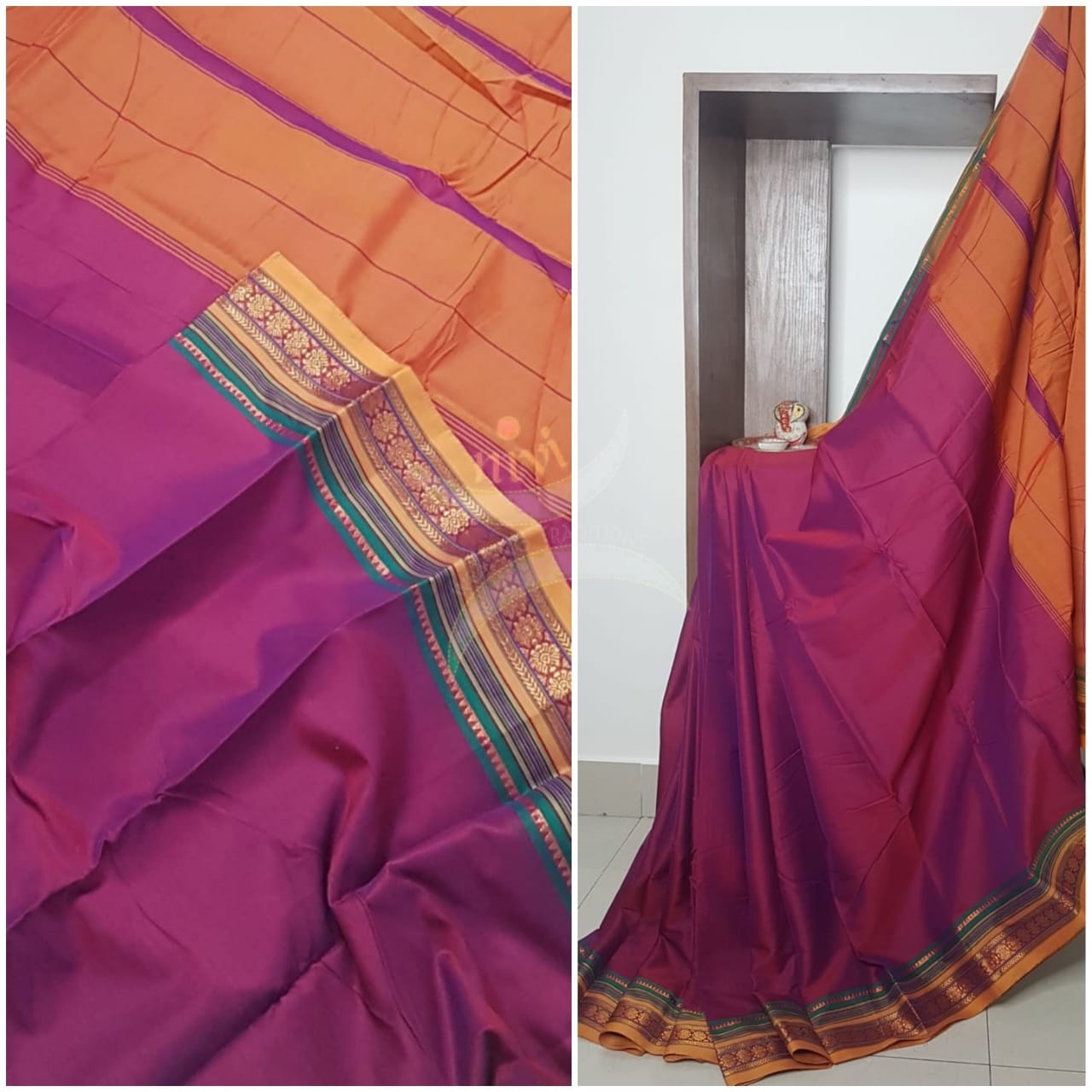 Merserised south cotton saree