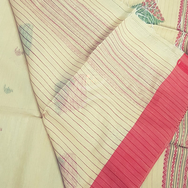 Handloom cotton saree with blouse piece
