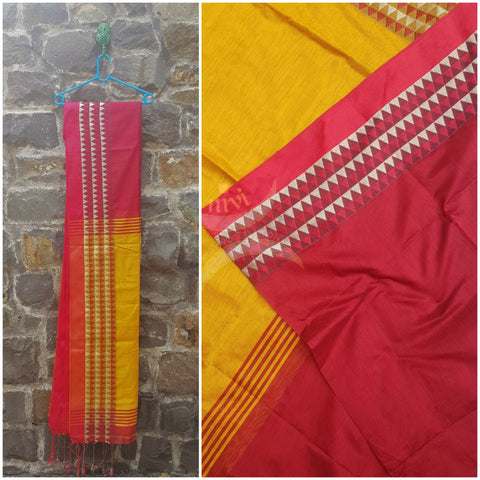 Bengal handloom cotton with contrasting pallu and blouse