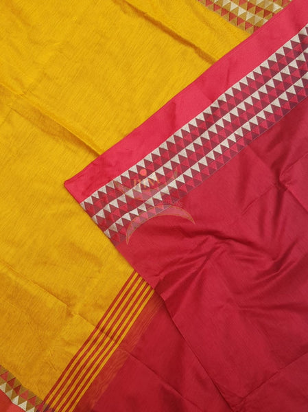 Bengal handloom cotton with contrasting pallu and blouse