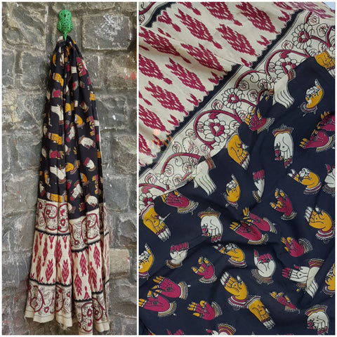 Handloom chennur silk kalamkari dupatta
