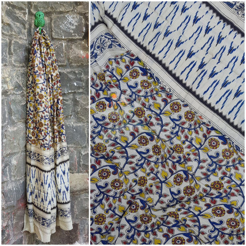 Handloom chennur silk kalamkari dupatta