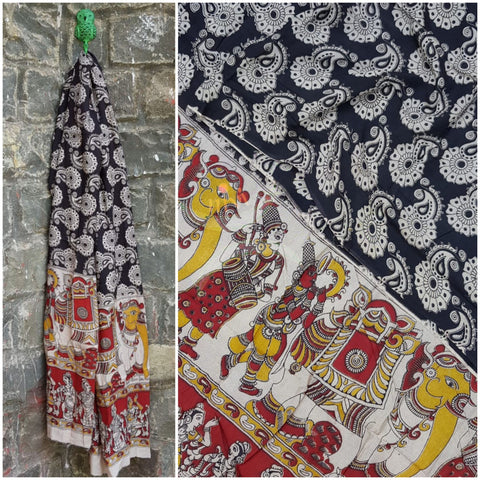 Handloom chennur silk kalamkari dupatta