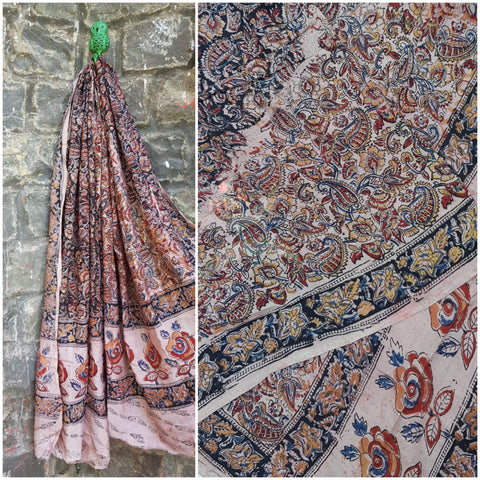 Handloom chennur silk kalamkari dupatta