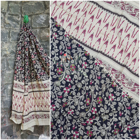 Handloom chennur silk kalamkari dupatta