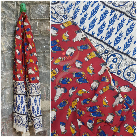 Handloom kalamkari chennur silk dupatta