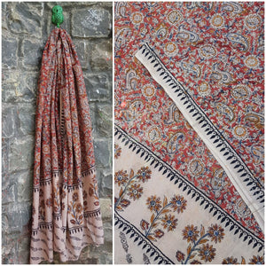 Handloom kalamkari cotton dupatta