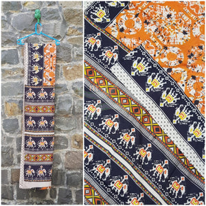 Handloom cotton kalamkari saree with blouse piece
