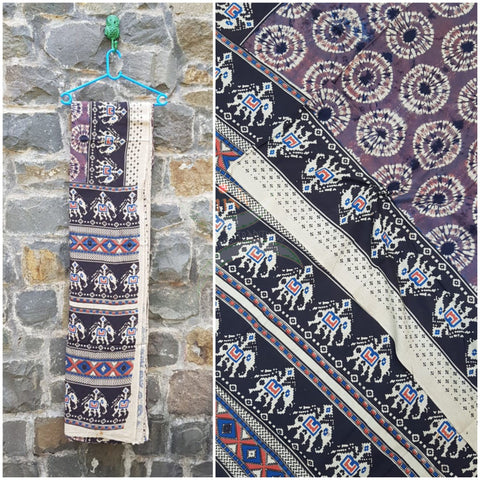 Handloom cotton kalamkari saree with blouse piece