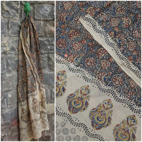 Handloom kalamkari cotton dupatta