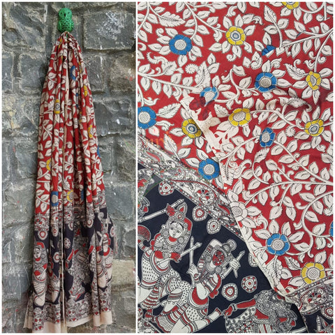 Handloom kalamkari cotton dupatta