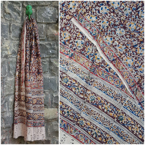 Handloom kalamkari cotton dupatta