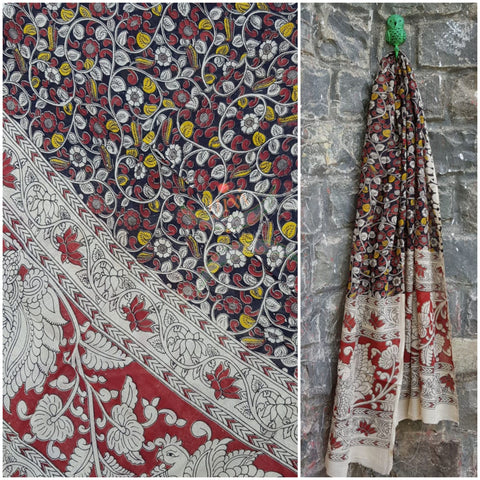 Handloom kalamkari cotton dupatta