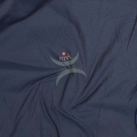 Navy blue  handloom mercerised cotton fabric