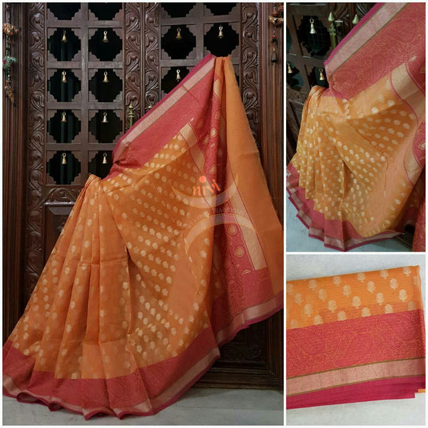 Silk cotton Benaras brocade