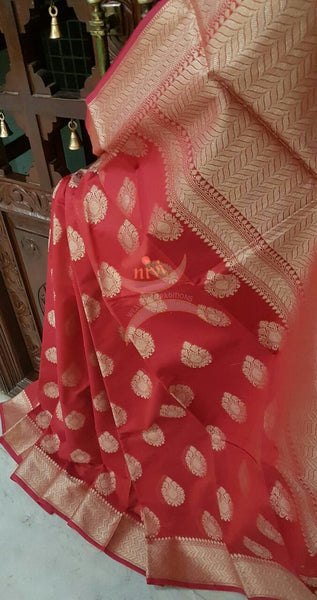 Red cotton Benaras Brocade