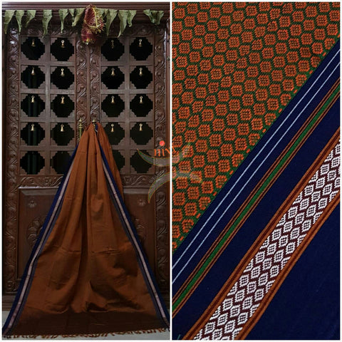 Rust color Khun/Khana Dupatta.