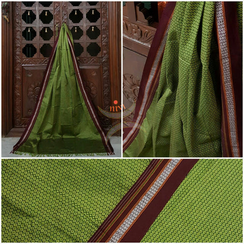 Moss green Khun/Khana Dupatta.