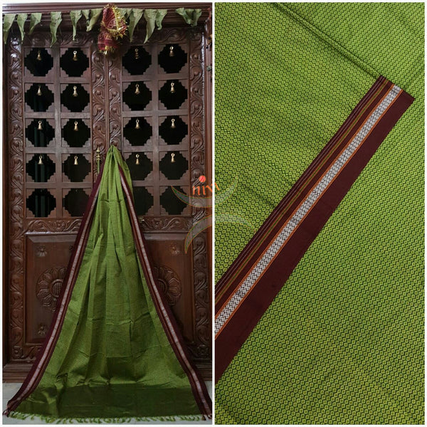 Moss green Khun/Khana Dupatta.