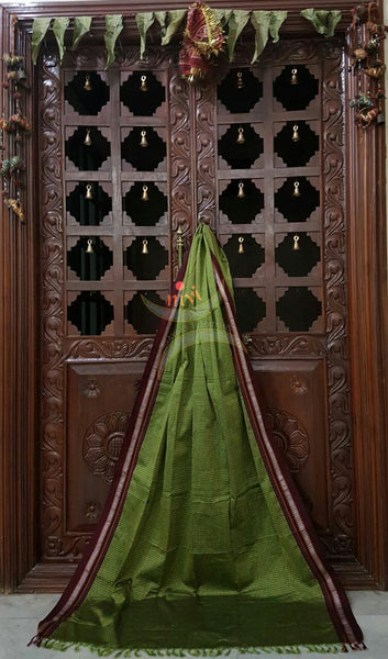 Moss green Khun/Khana Dupatta.