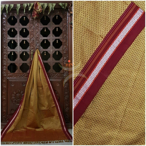 Golden yellow Khun/Khana Dupatta.