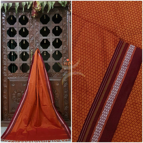 Bright orange Khun/Khana Dupatta.