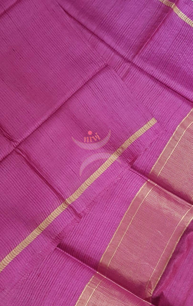 Fuschia pink Handwoven Tussar silk.silk mark certified.