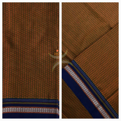 Khun/khana running material in Brown and blue combination