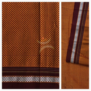 Khun/khana running material in orange and maroon combination