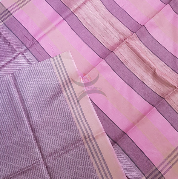 Handwoven mauve bhagalpuri silk