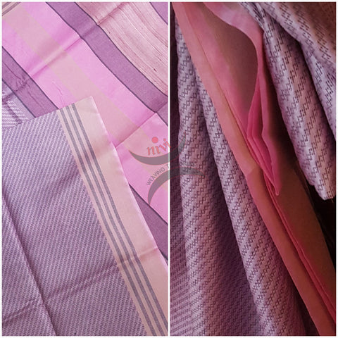 Handwoven mauve bhagalpuri silk
