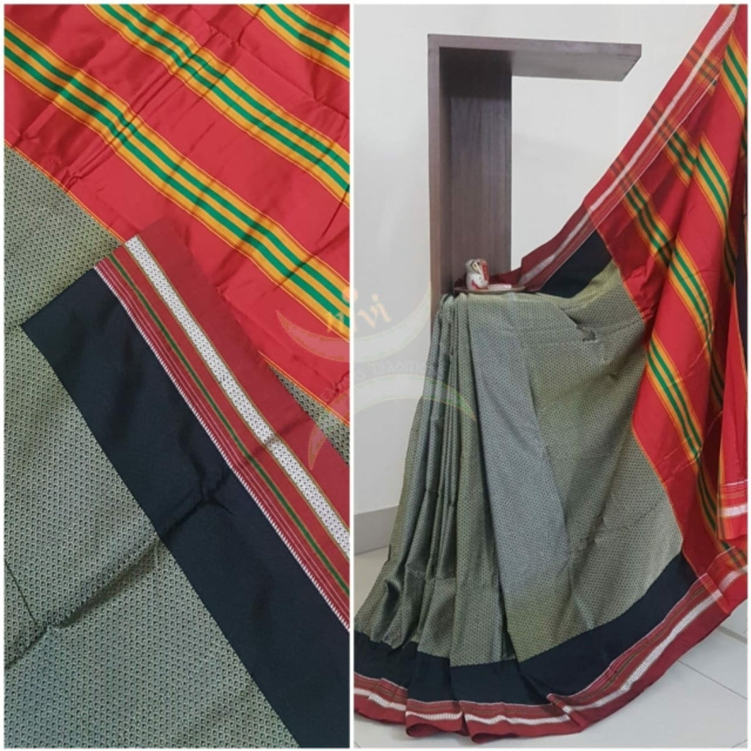 Khun/Khana saree with traditional topu teni pallu