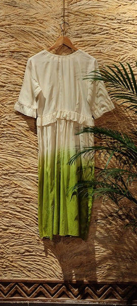 Leaf dip dyed dress. Length 45”. Size L.