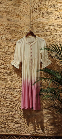 Tie and dyed cotton dress. Length 40”. Size M